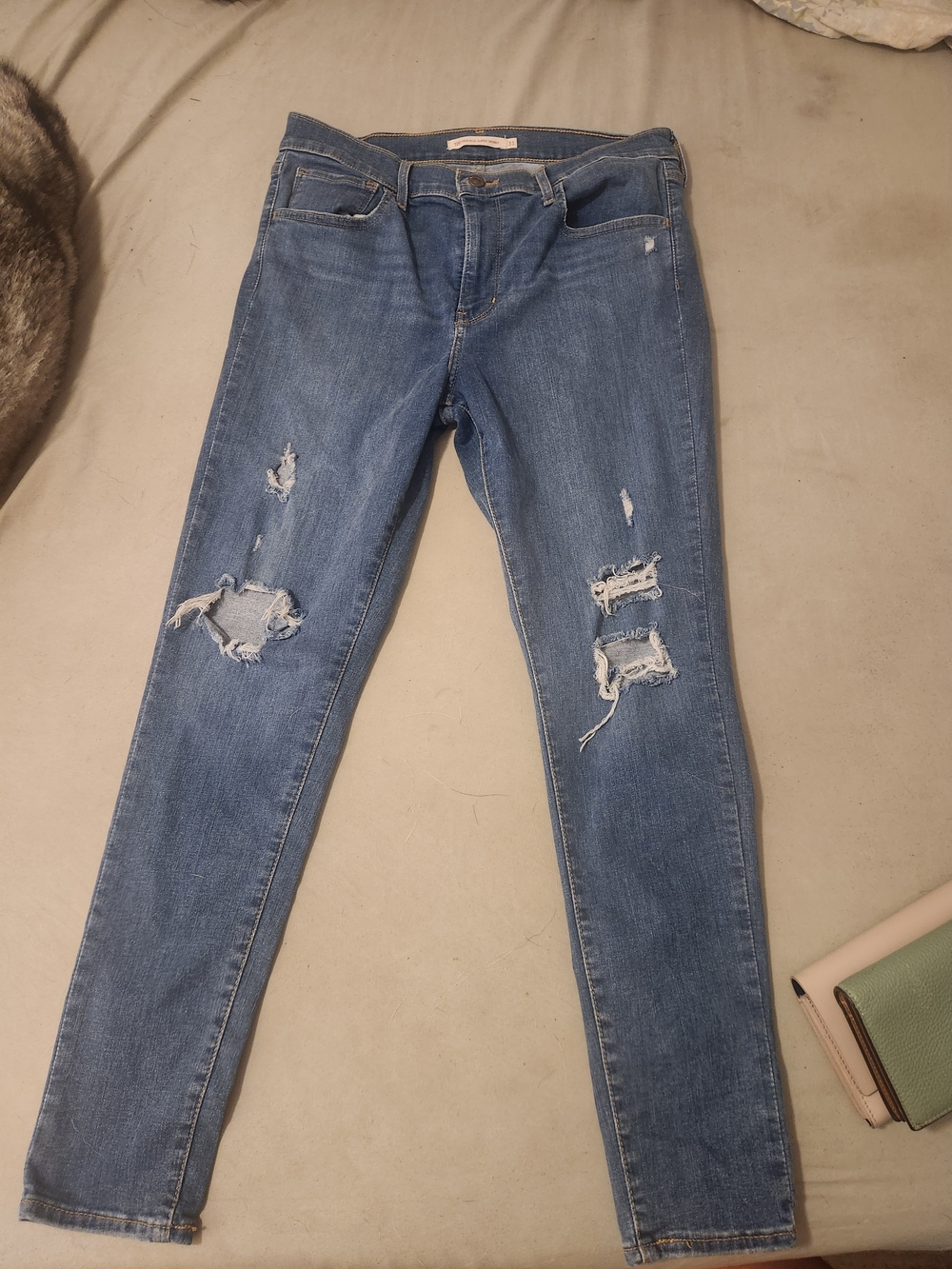 Levi's Light Blue Ripped Skinny Jeans
